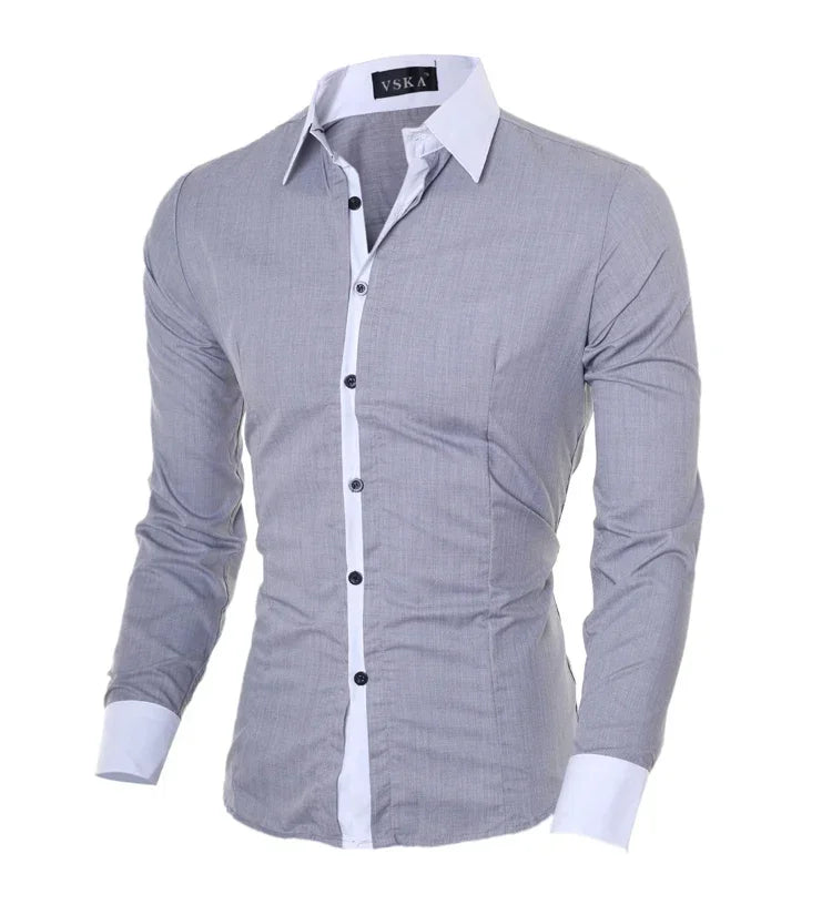 Férfi Ing Slim Fit Csíkos Liva