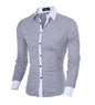 Férfi Ing Slim Fit Csíkos Liva