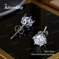 0.5-2.0ct Moissanite Studs Earrings With GRA Certificate Pass Diamond tester Pen For Men Women 925 Silver Wedding Gemstone - BAALAAZ