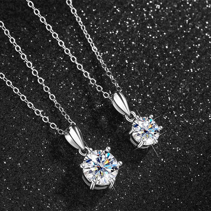 Moissanite Nyaklánc 1Ct D Szín