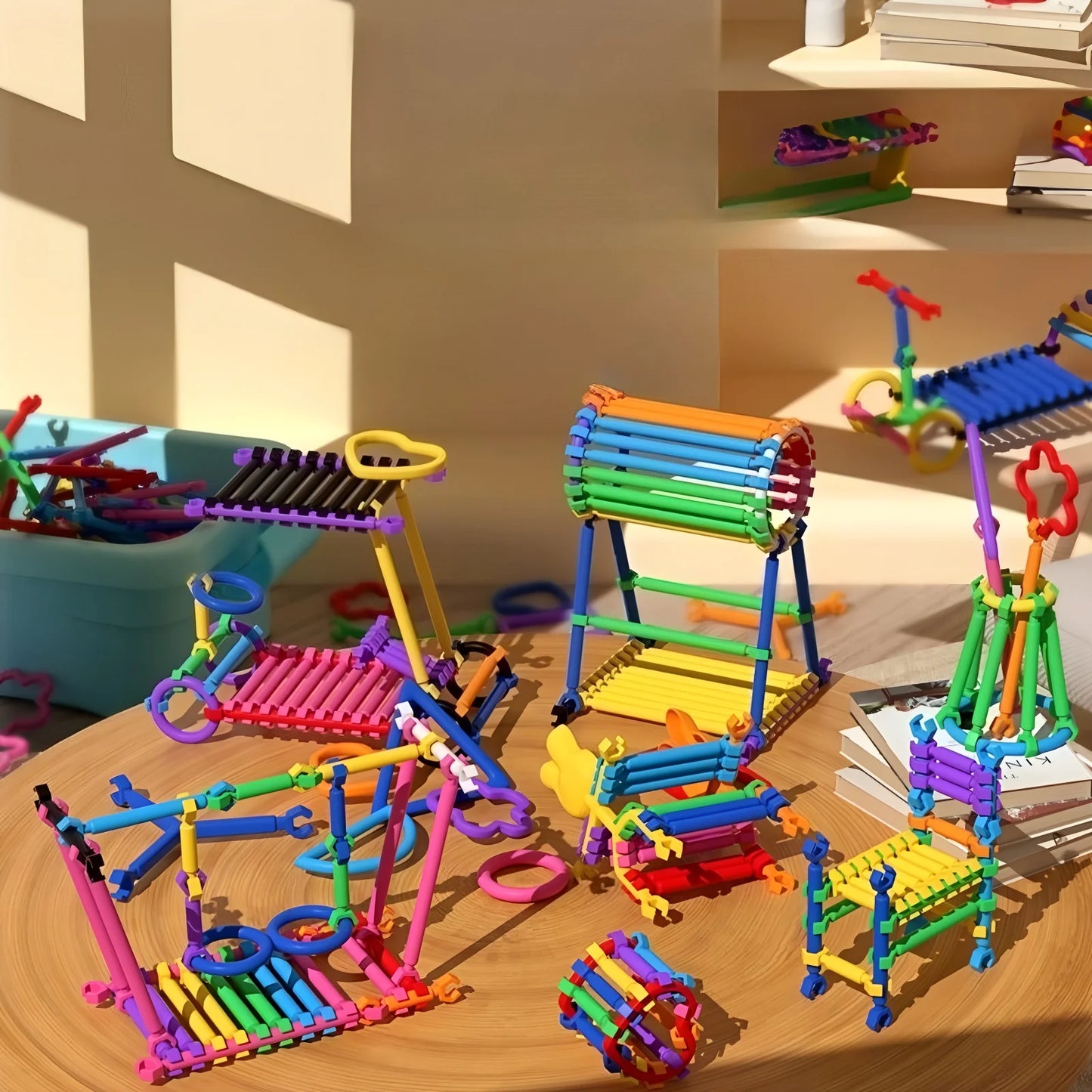 Színes Oktató 3D Puzzle Rudak
